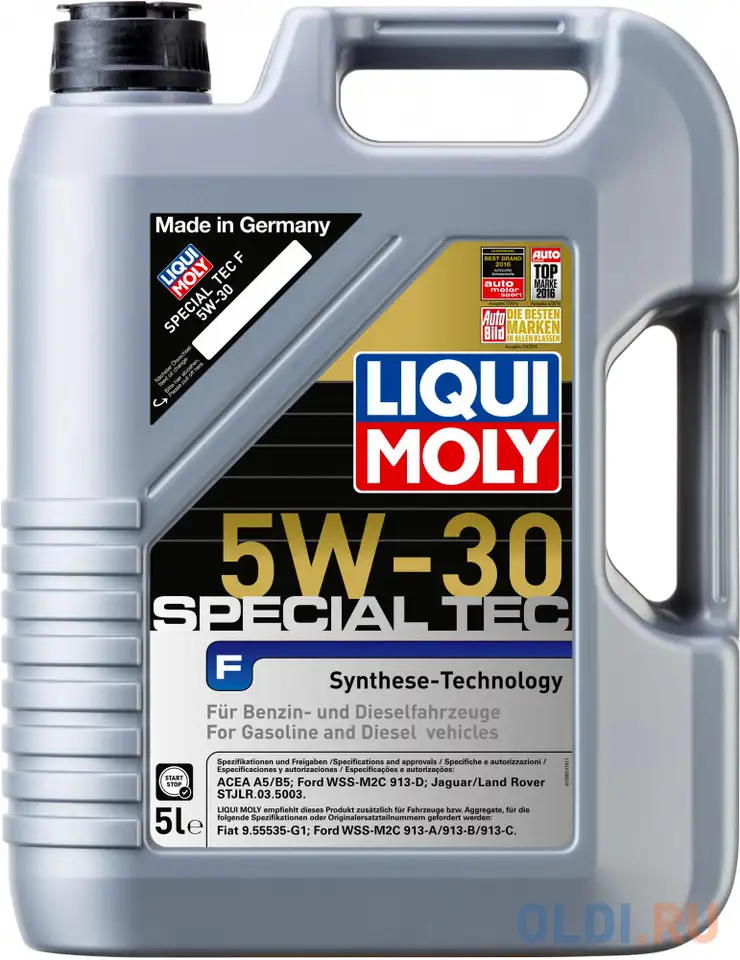 Нс-синтетическое моторное масло liquimoly special tec f 5w30 5 л 8064, фотография 1