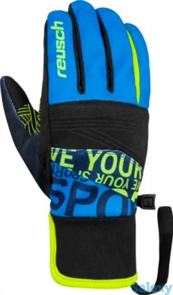 Перчатки reusch 18-19 ravenclaw touch-tec black/brilliant blue, фотография 1