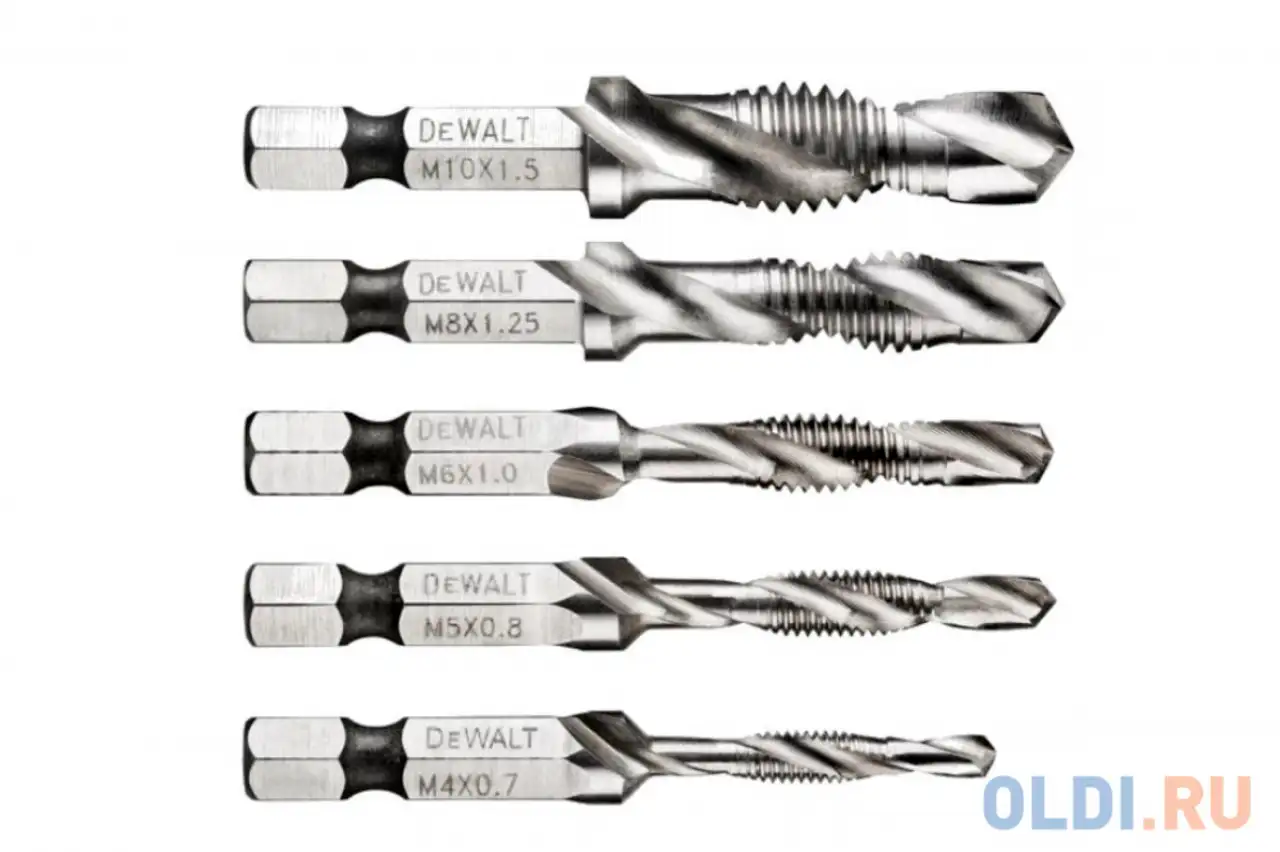 Набор сверл-метчиков dewalt dt50060-qz 5шт, фотография 1