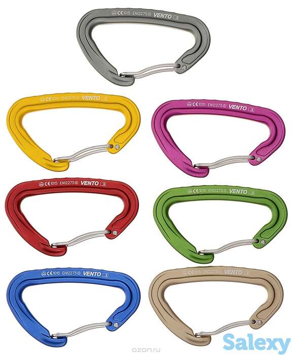 Карабин венто скалолазный лайт со скобой пурпурный, фотография 1