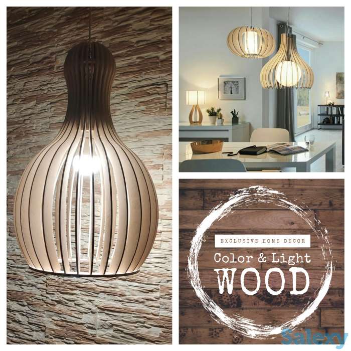 Люстры и светильники из фанеры, фотография 1