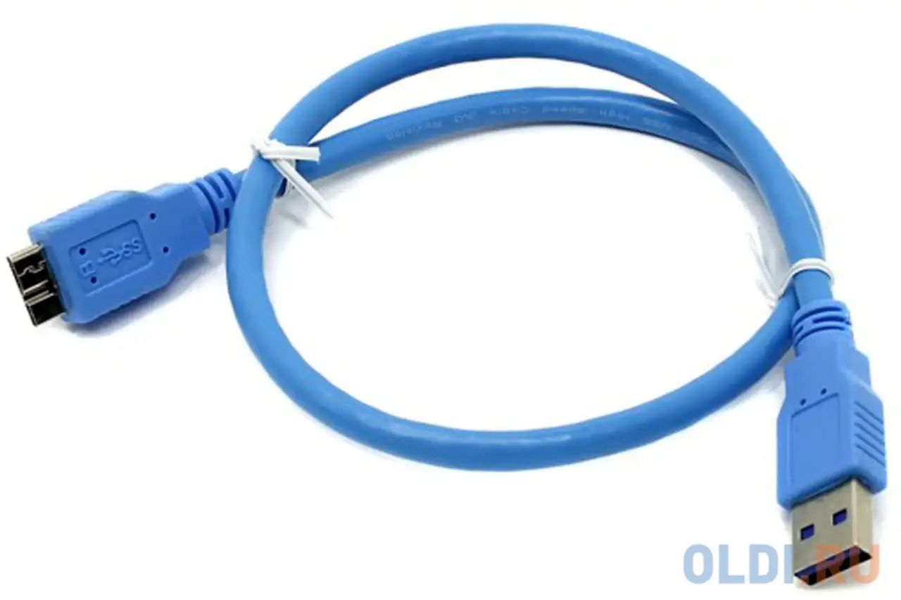 Кабель microusb 1м 5bites круглый синий, фотография 1