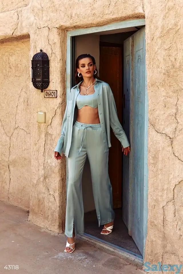 Легкие сатиновые брюки, фотография 1