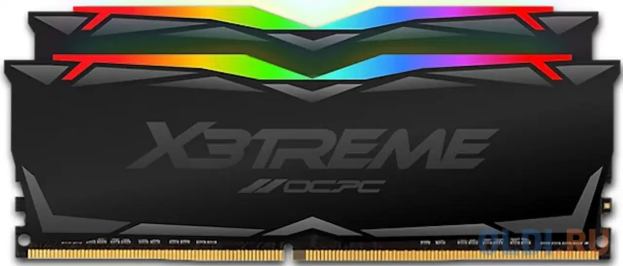 Модуль памяти ddr 4 dimm 64gb (32gbx2), 3200mhz, ocpc x3 rgb, фотография 1