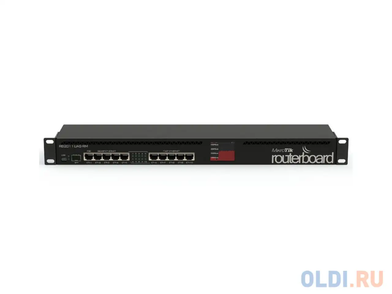 Маршрутизатор mikrotik routerboard rb 2011uias-rm 5x10/100 mbps 5x10/100/1000 mbps, фотография 1