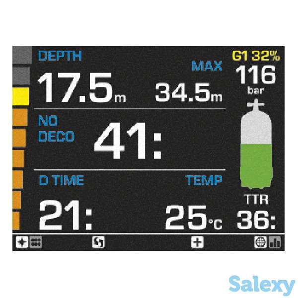 Компьютер для дайвинга mares genius - цв.черно-серебристый, фотография 3