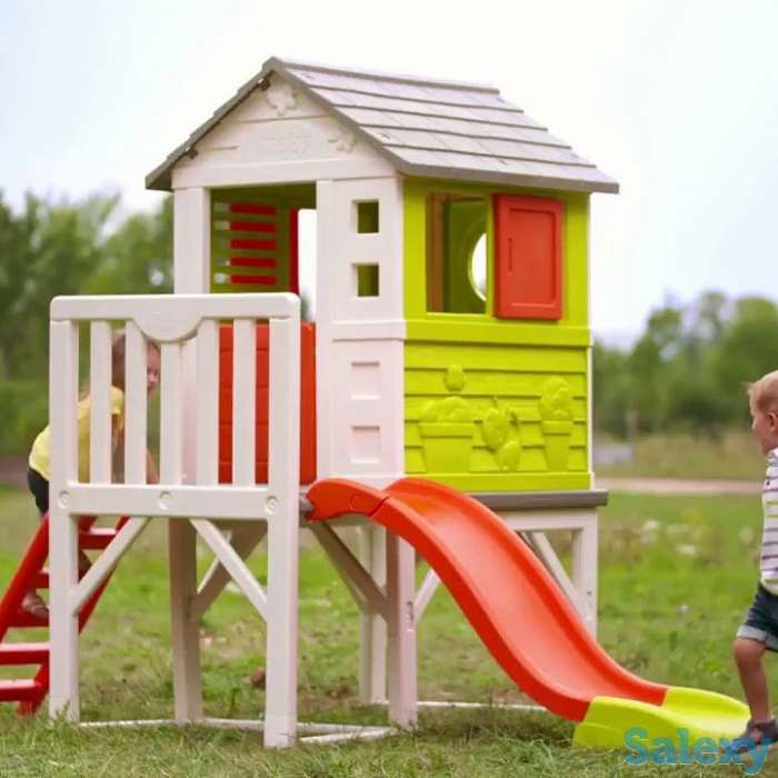 Детский игровой домик Smoby,на сваях с горкой, фотография 1