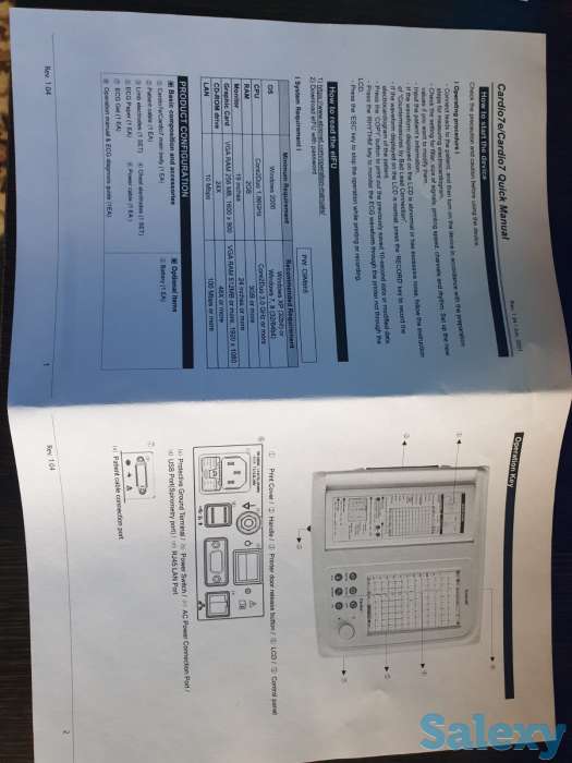 Электрокардиограф CARDIO 7 (Bionet Co., Ltd., Южная Корея) - является устройством для проведения электрокардиограммы (ЭК, фотография 3