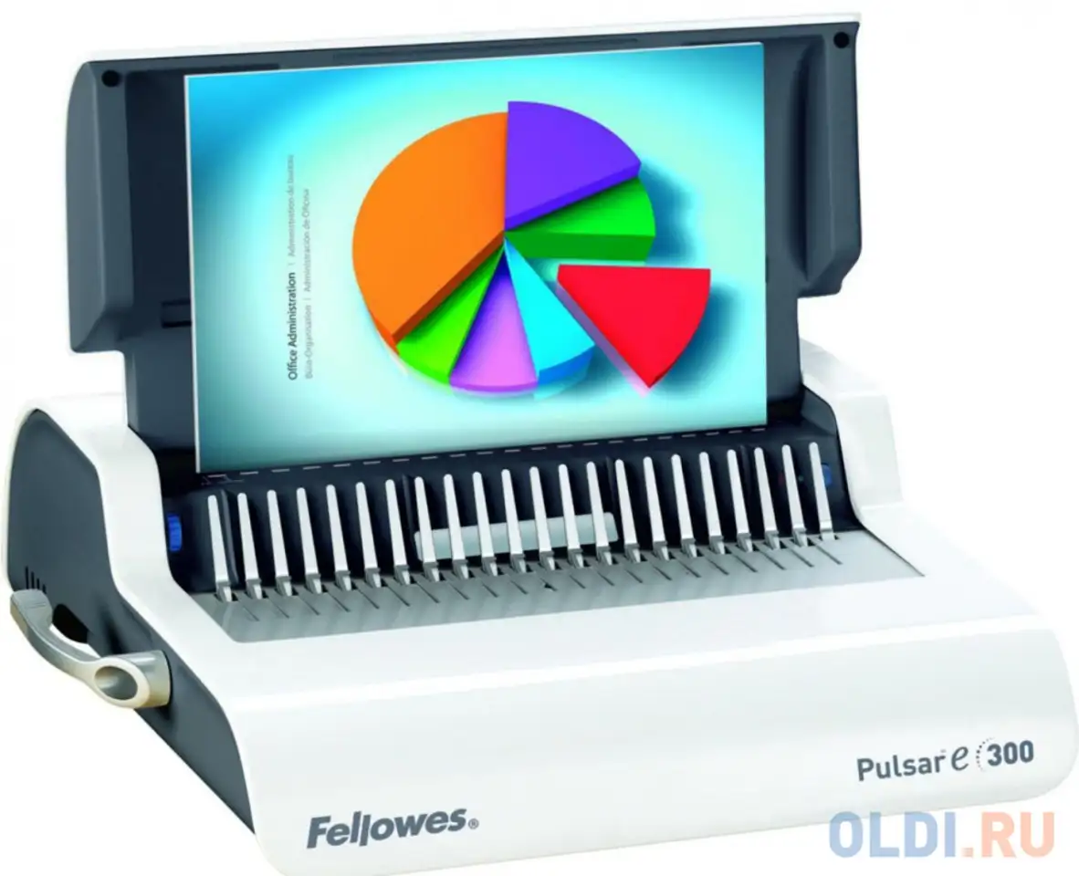 Переплетчик fellowes pulsar-e 300 a4 перфорирует 15 листов сшивает 300 листов, фотография 1
