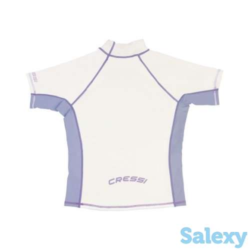 Майка лайкра cressisub rash guard жен. короткий рукав белая, фотография 1