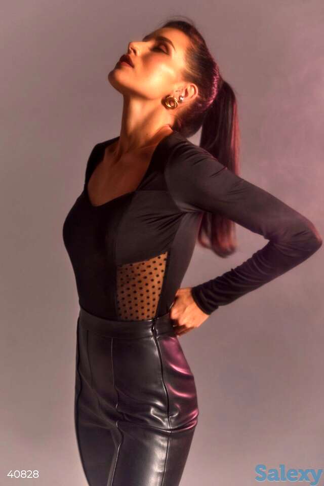 Черный боди с сеткой, фотография 1