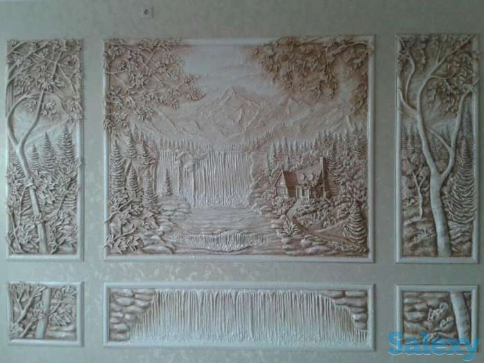 Роспись стен и потолков, барельеф на стене, картины, портрет, фотография 11