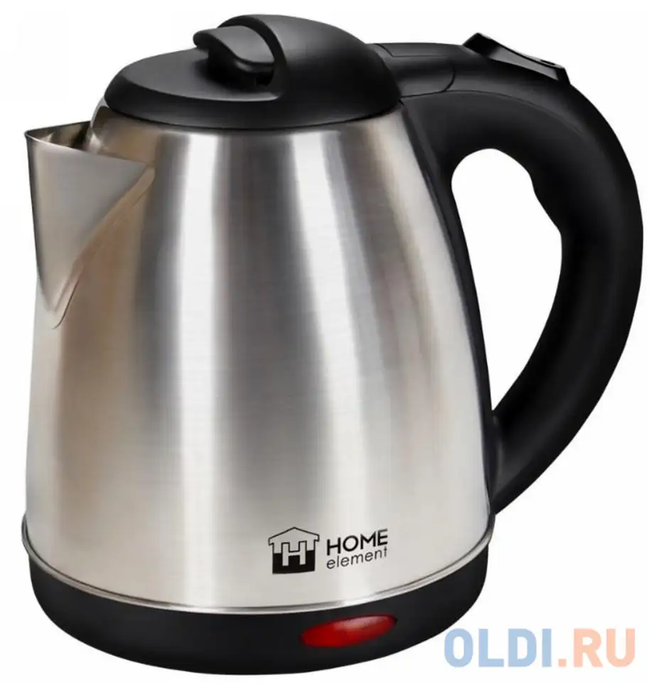 Чайник электрический home element he-kt192 1800 вт серебристый чёрный 1.7 л, фотография 1