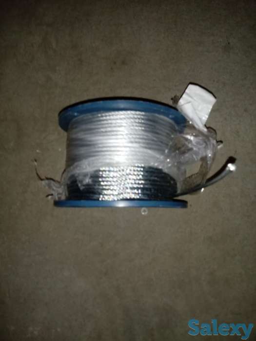 Трос оцинкованный DIN3055 и зажим 6мм, фотография 1