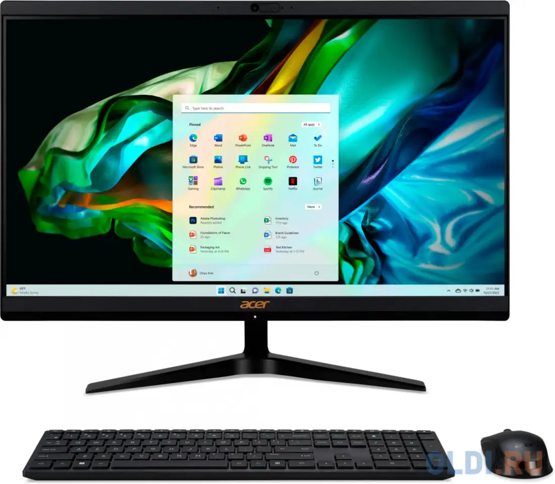 Моноблок acer aspire c22-1800 core i3 1305u/8gb/ssd256gb/21,5"/dled/fhd/kb/m/win11/ silver , фотография 1