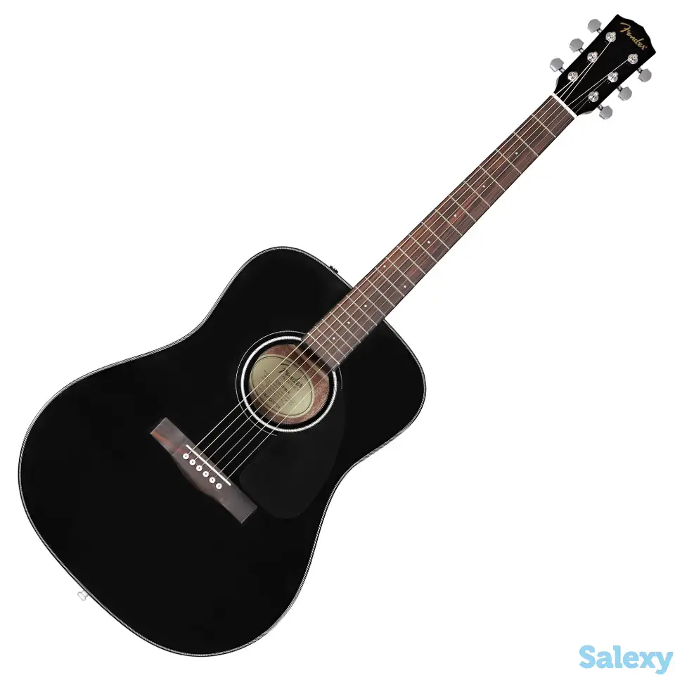 Акустическая гитара fender cd-60 dread v3 ds blk wn, фотография 1