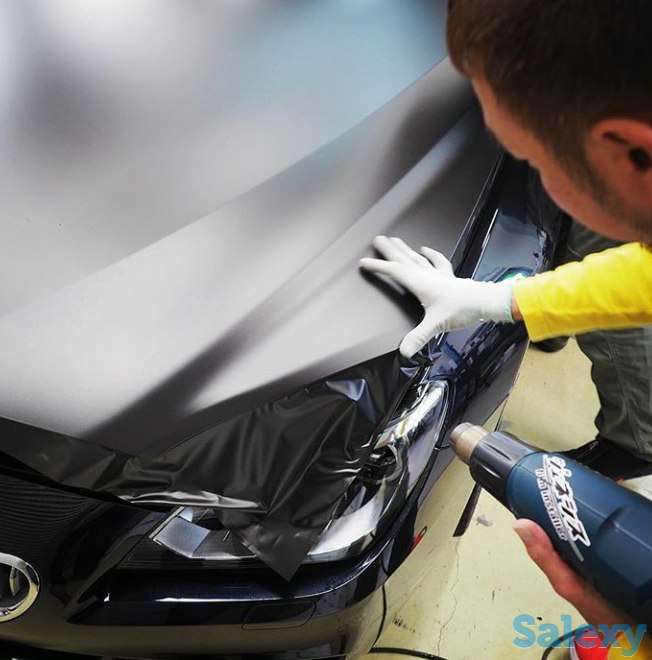 Автовинил пленка матовый хром самоклейка с микро-каналами, фотография 2