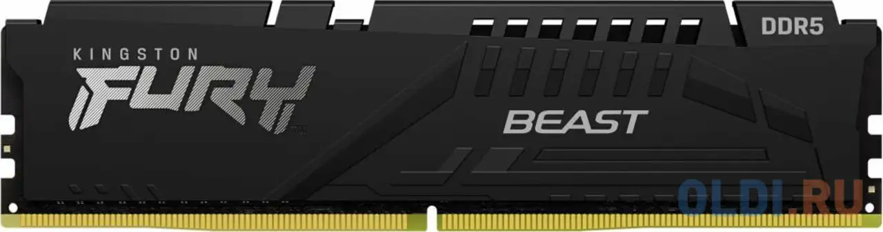 Оперативная память для компьютера kingston fury beast black dimm 16gb ddr5, фотография 1