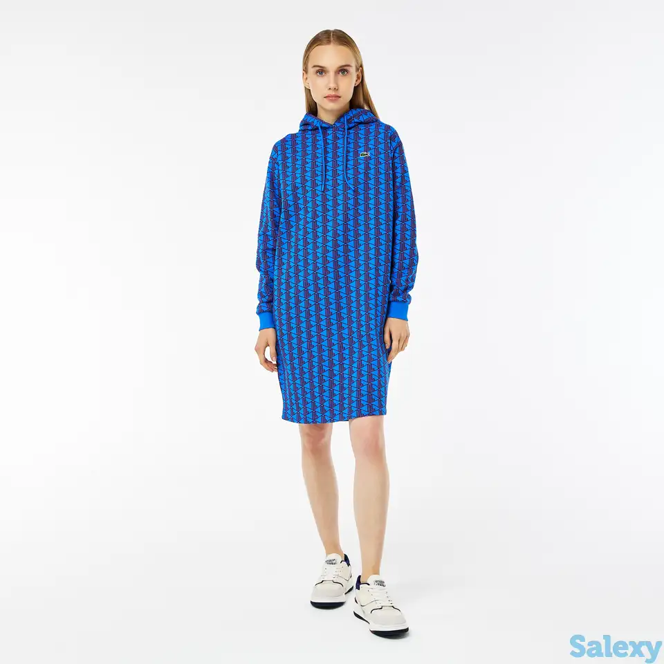 Платье lacoste regular fit с длинными рукавами и капюшоном, фотография 1