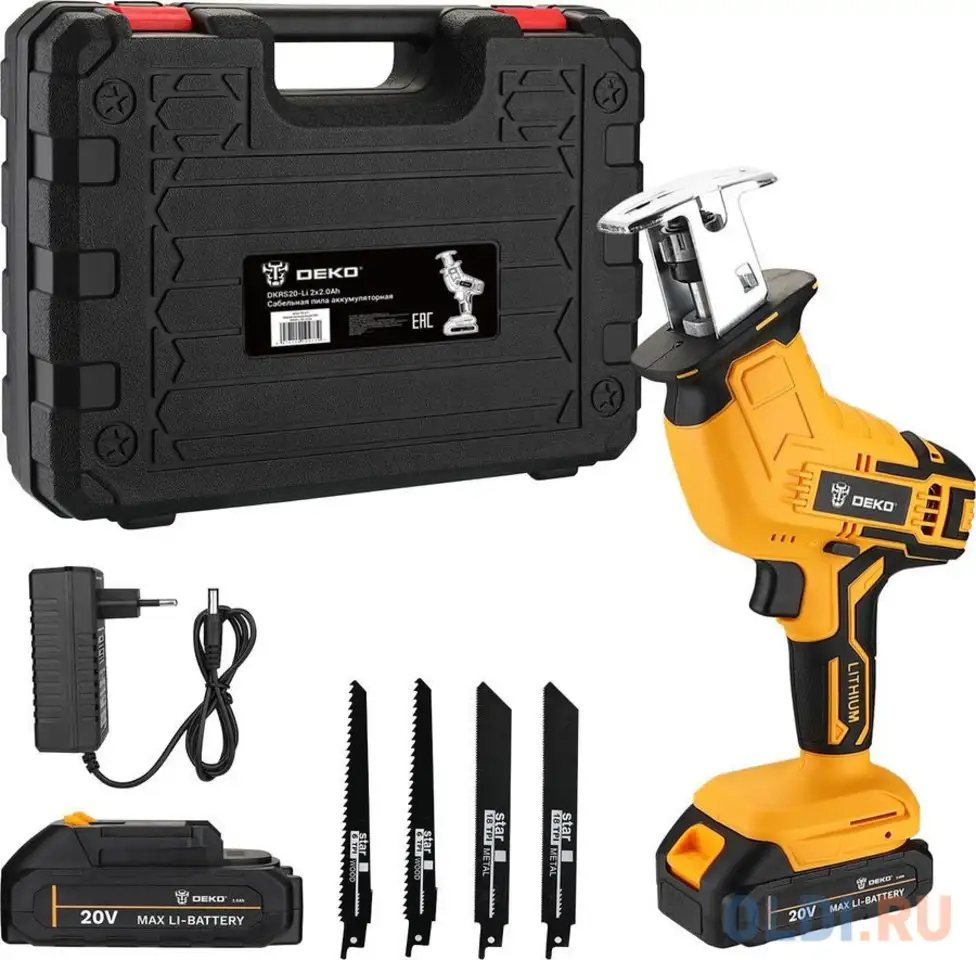 Сабельная пила deko dkrs20-li аккум. 2600ход/мин (063-4311), фотография 1