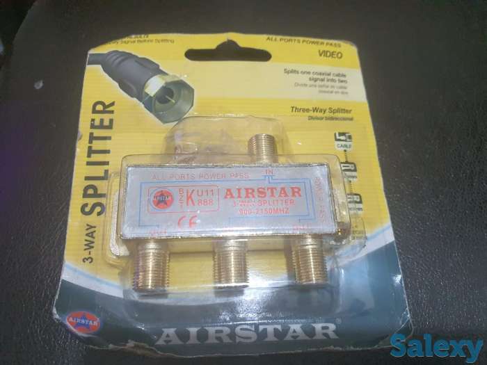 Сплиттер делитель TV сигнала 3 way Разветвитель на 3 TV, фотография 1