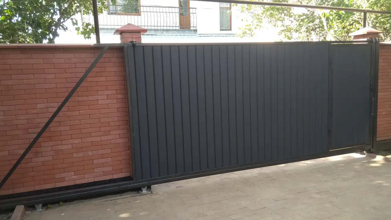 Откатные ворота, автоматика, фотография 7