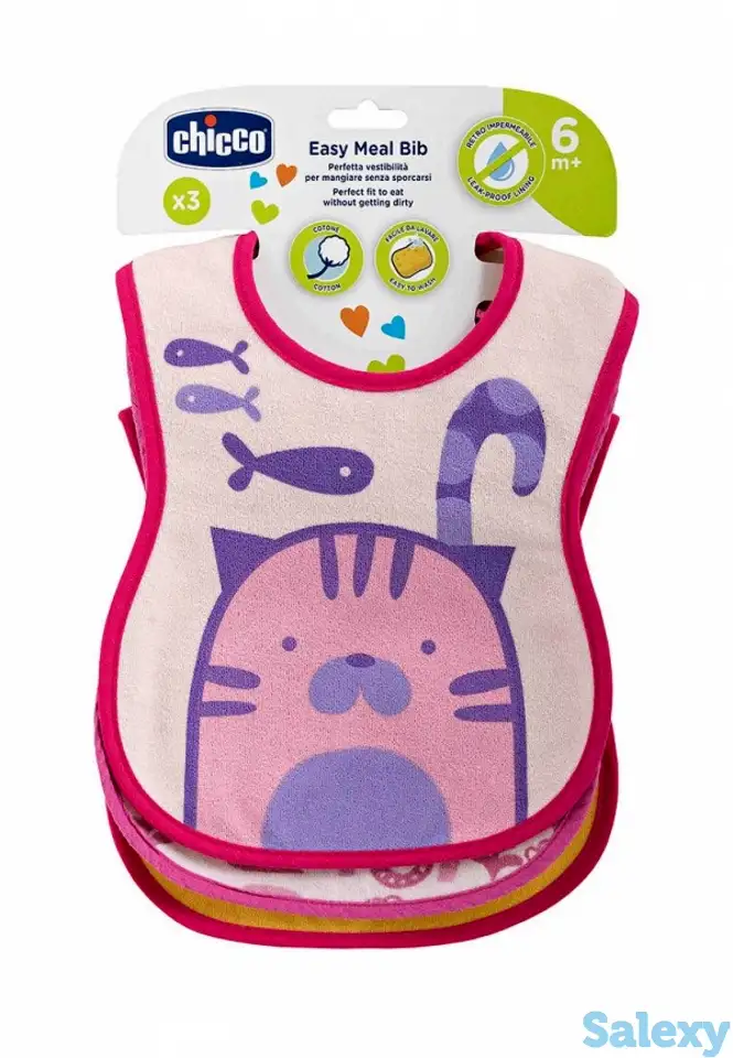 Слюнявчики 3 шт. chicco, фотография 1