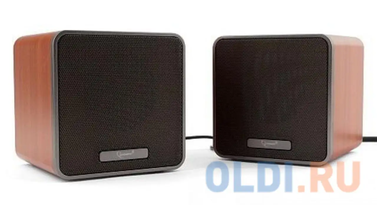 Gembird spk-206, дерево, коричневый, 5 вт, регулятор громкости, usb-питание, фотография 1