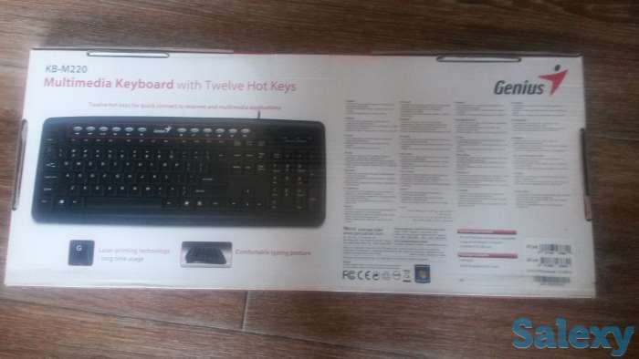 мультимедийная клавиатура Genius KB-M220/PS2;НОВЫЙ, фотография 2