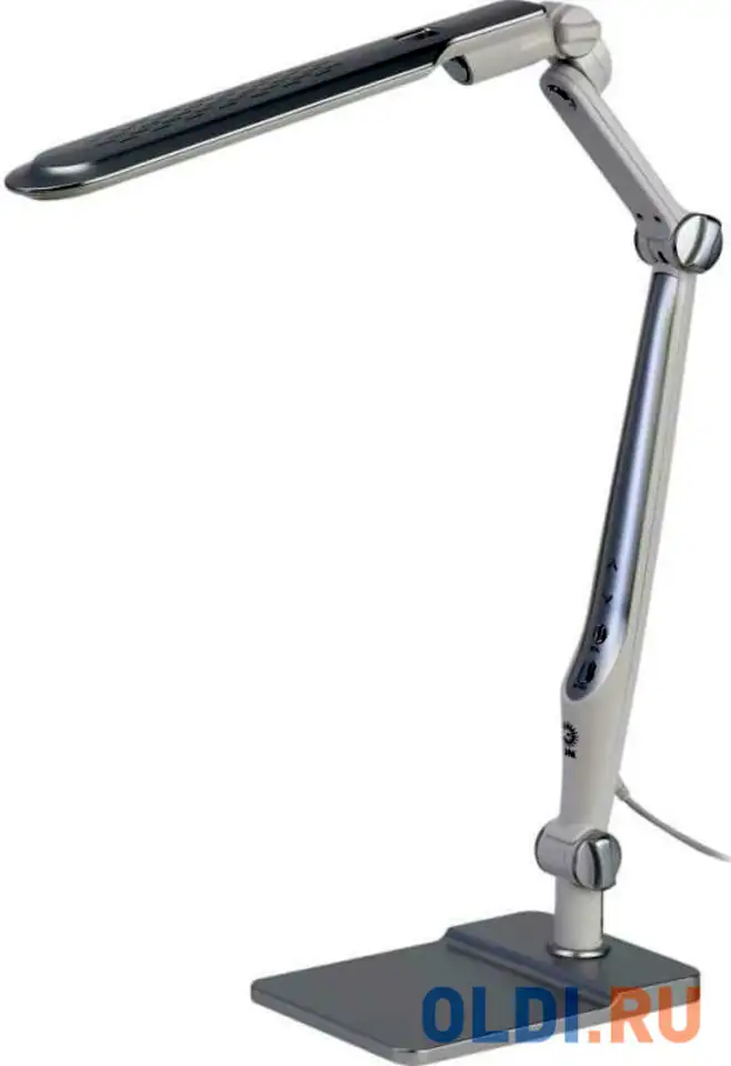 Эра б0052772 настольный светильник nled-497-12w-s светодиодный на струбцине и с основанием, фотография 1