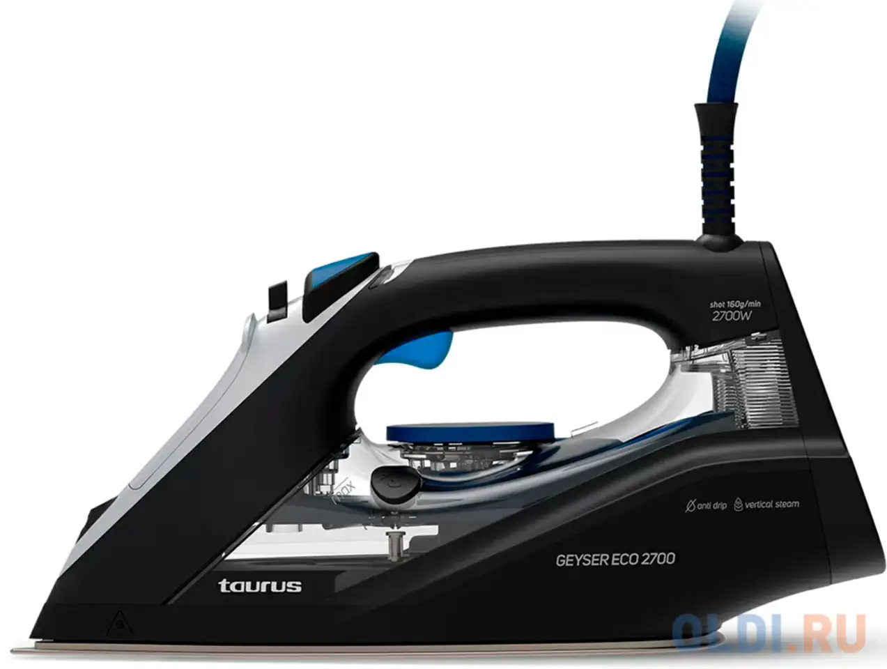 Утюг taurus geyser eco 2700 2700вт чёрный, фотография 1