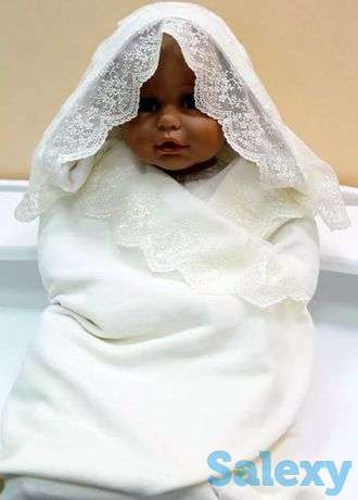 БАЛУ Крестильная Пеленка с кружевом, фотография 1