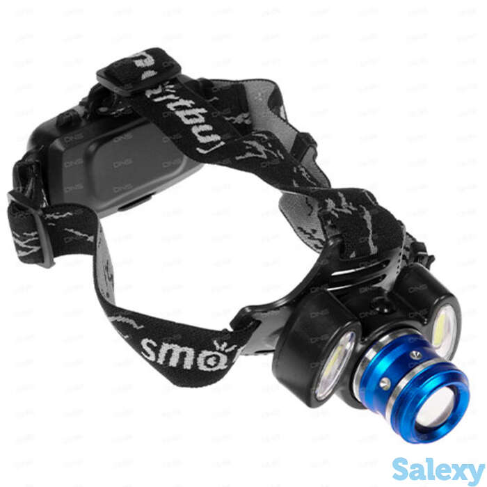 Аккумуляторный налобный фонарь smartbuy 5 вт led + 2*3вт cob, (sbf-hl028)/50, фотография 1