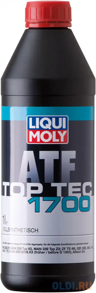 Cинтетическое трансмиссионное масло liquimoly top tec atf 1700 1 л 3663, фотография 1