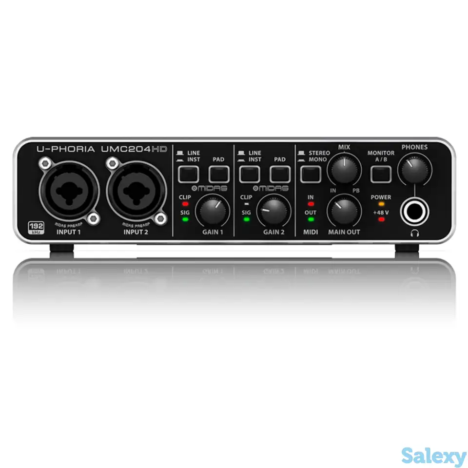 Внешняя студийная звуковая карта behringer umc204hd, фотография 1