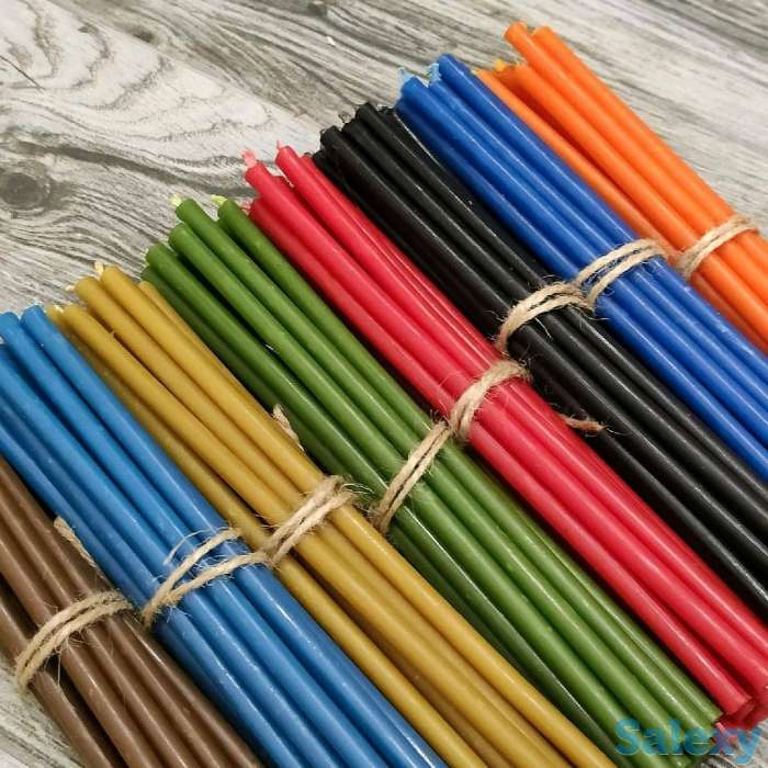 Свечи восковые 8 цветов, фотография 1