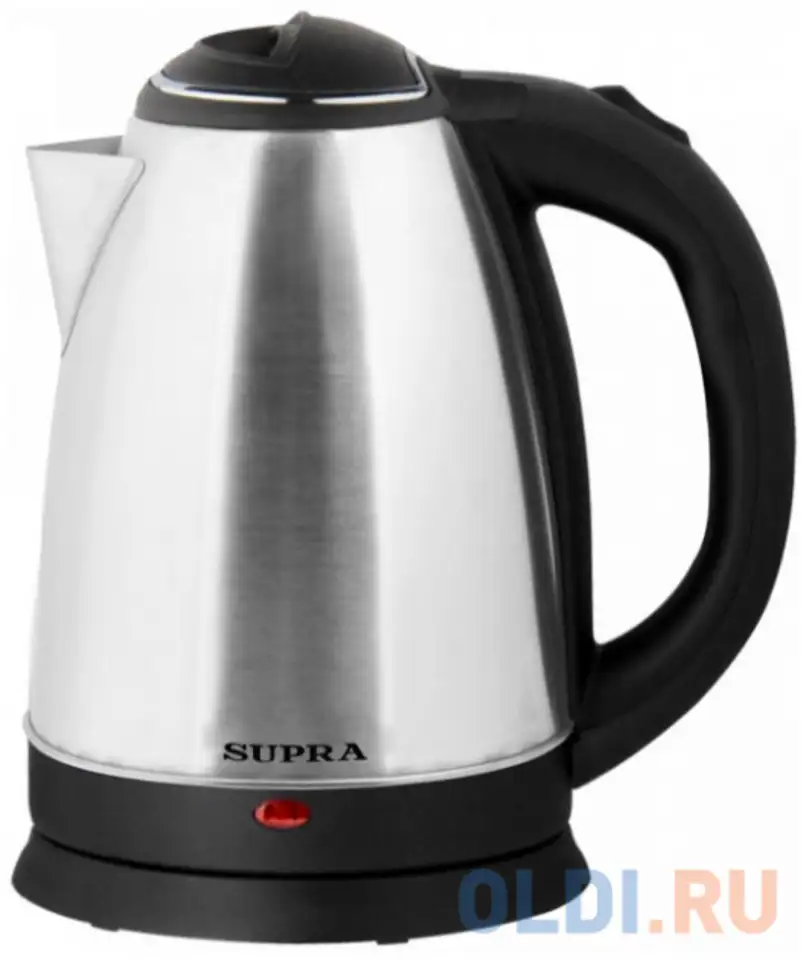 Чайник электрический supra kes-1596 1500 вт серебристый чёрный 1.5 л нержавеющая, фотография 1