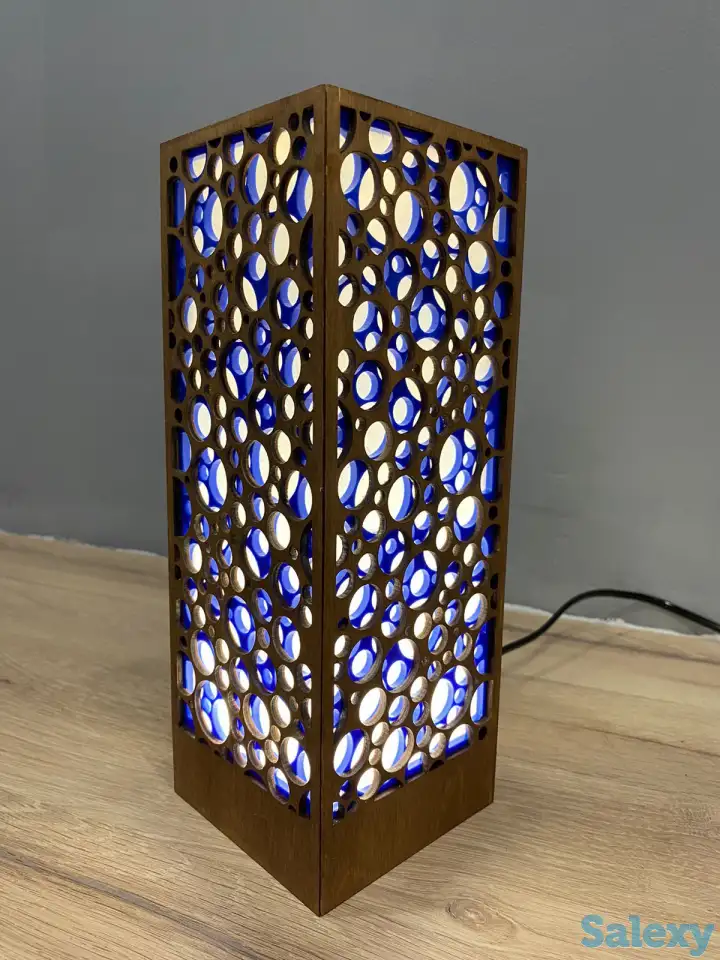 Голубой Интерьерный светильник-ночник, фотография 4