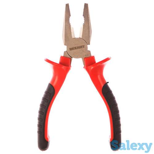 Плоскогубцы комбинированные 180 мм никелированные двухкомпонентные рукоятки rexant, фотография 4