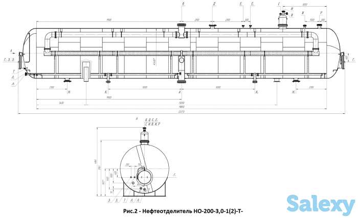 Нефтеотделитель НО с условным давлением от 0,9 МПа до 1,8 МПа, фотография 2