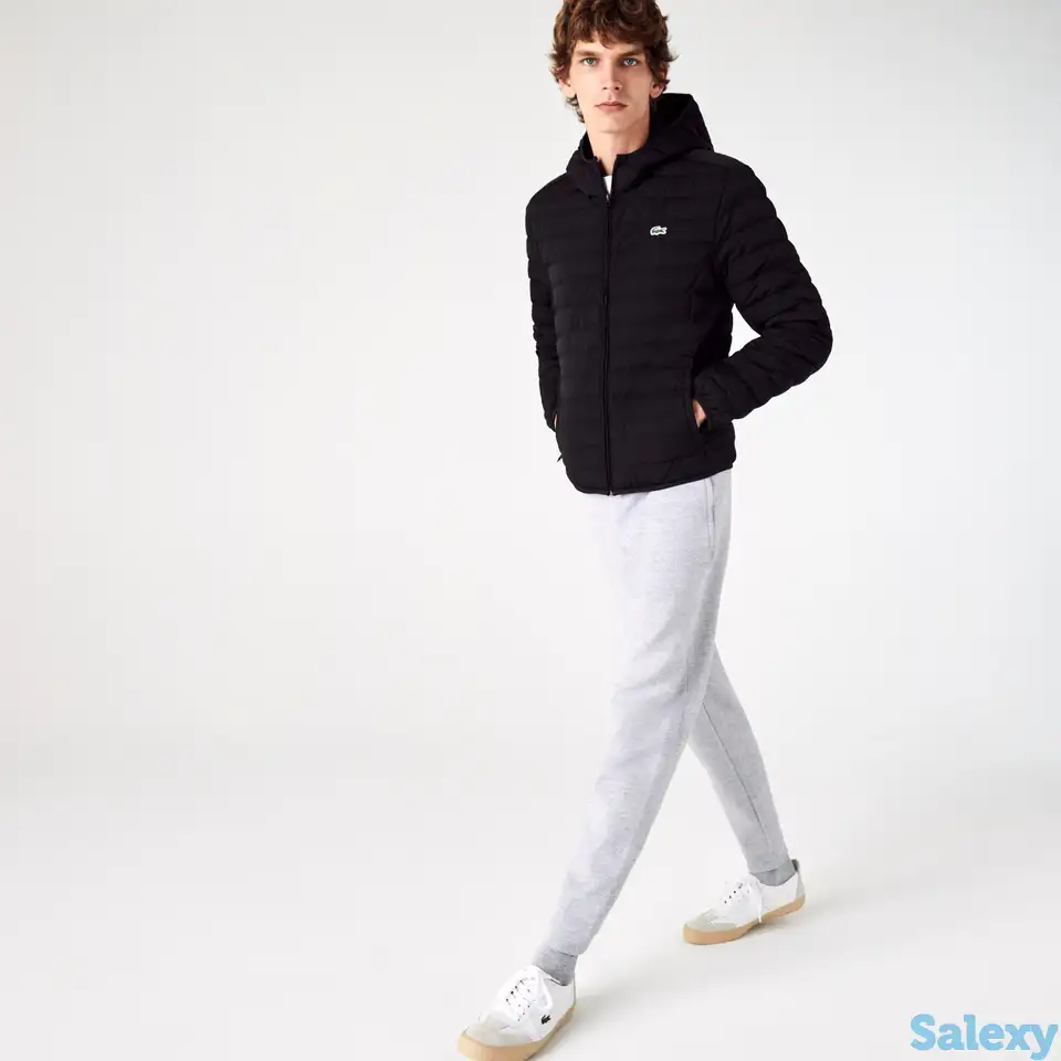 Легкий мужской водостойкий пуховик lacoste со складным капюшоном, фотография 1