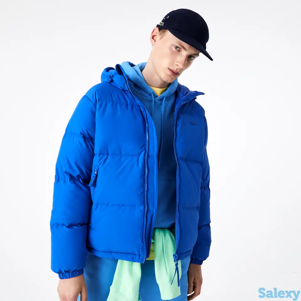 Мужская стеганая водоотталкивающая короткая куртка lacoste, фотография 1