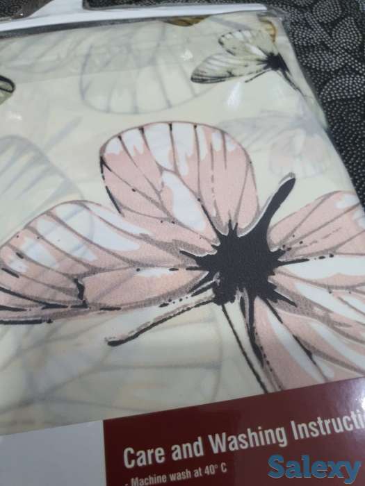 Шторка для ванны, турецкая, с бабочками, фотография 4