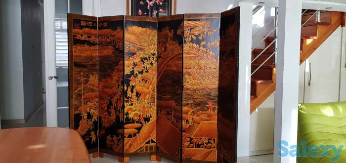 Продам ширму с панно деревянную ручной работы (Китай), фотография 1