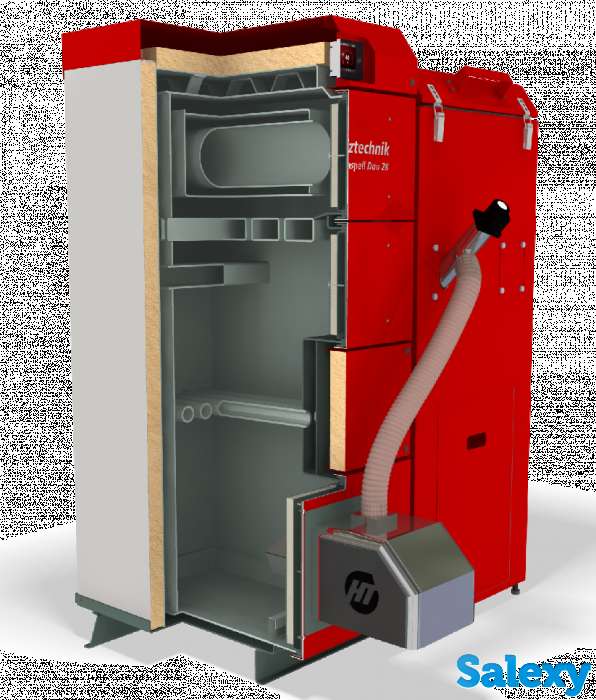 Автоматический пеллетный котел Heiztechnik Q Daspell Duo 15 кВт.  20квт 28квт 35квт 45квт  55квт 70квт, фотография 2