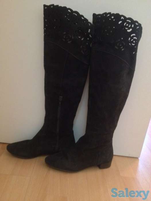 Сапоги замшевые, Италия, недорого, фотография 1