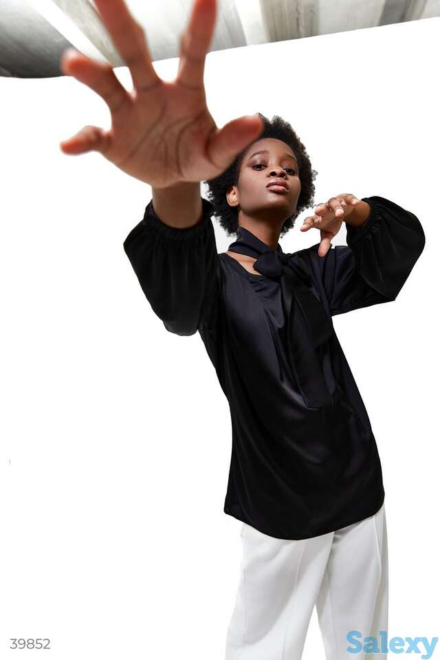 Черная шелковая блуза, фотография 1