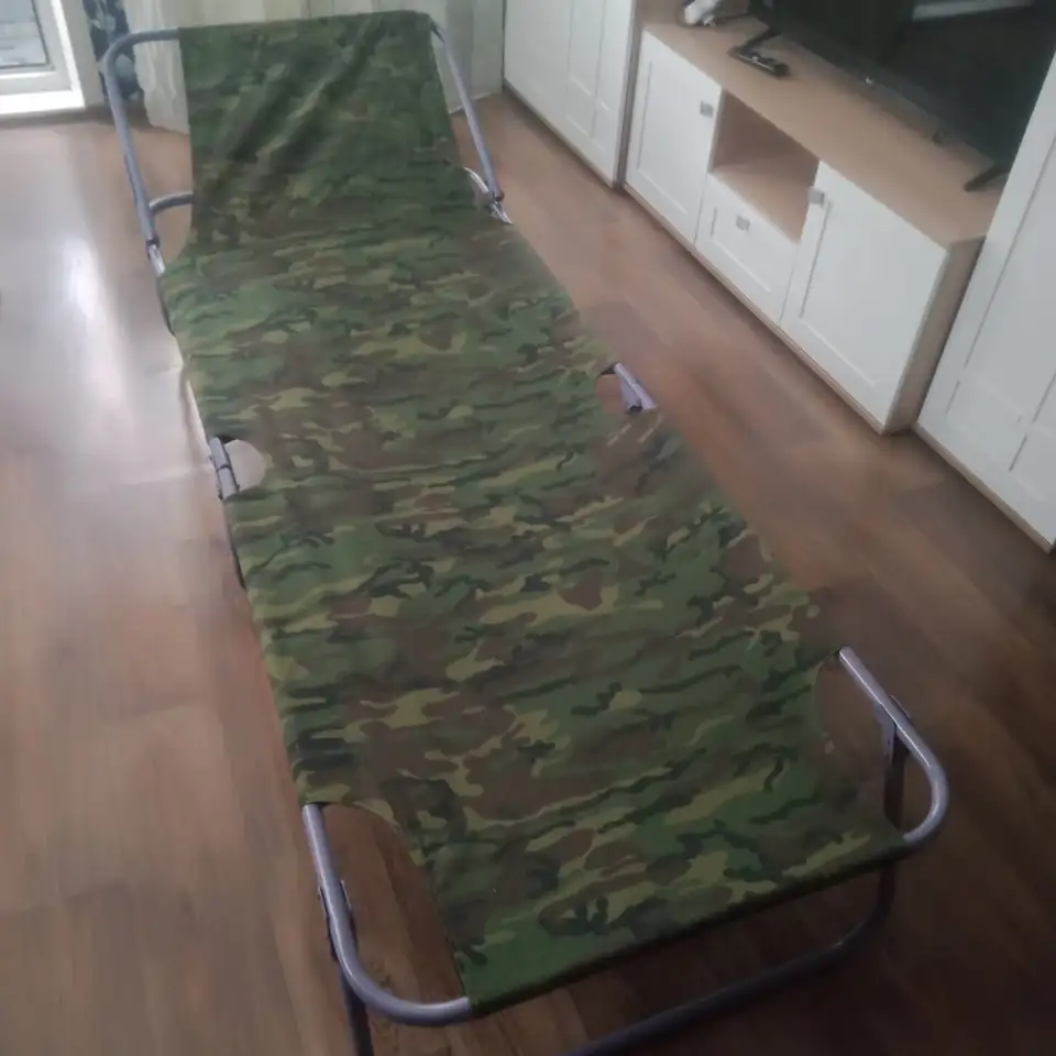 Продам раскладушку бу в хорошем состоянии. Длина 2м, ширина 70см. Продам за 10000 тен. Торга нет, фотография 1