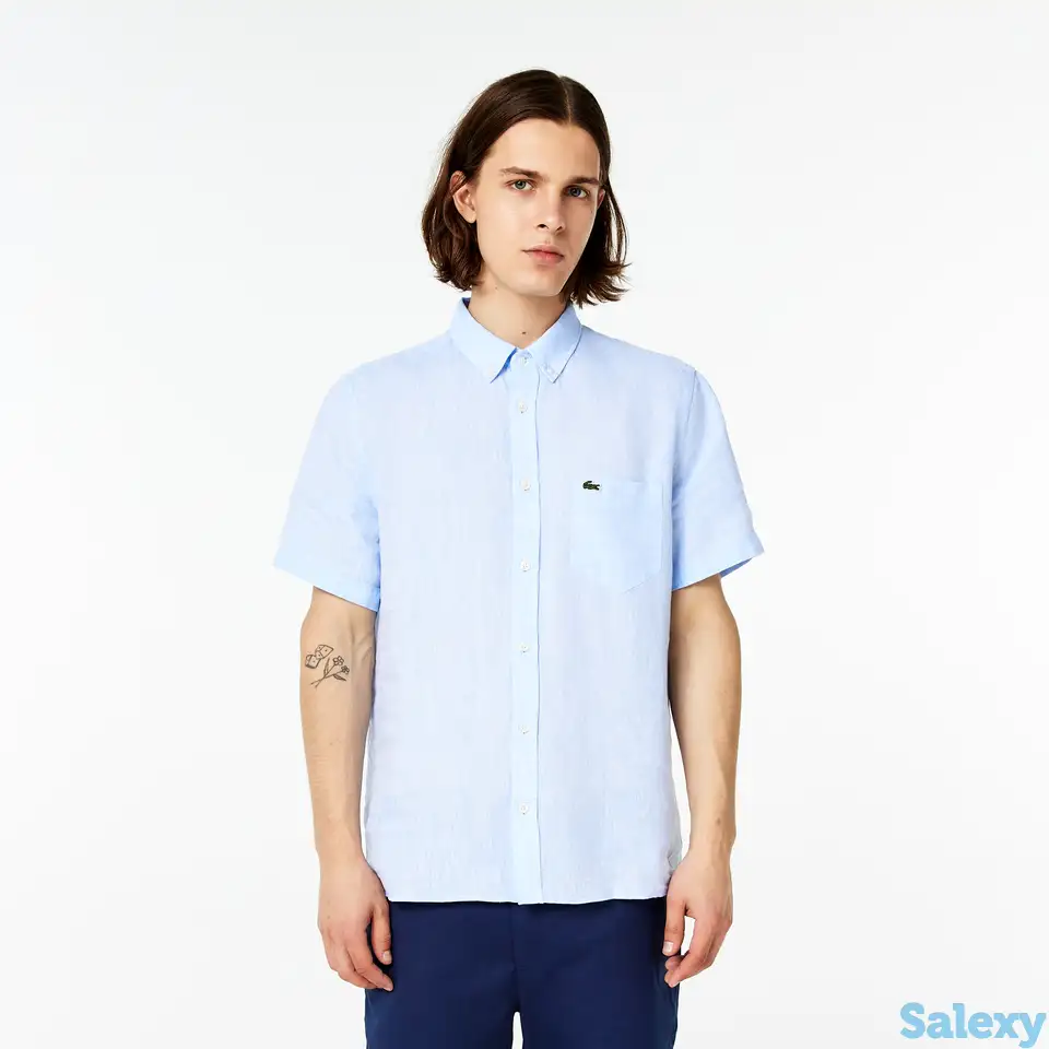 Мужская льняная рубашка lacoste, фотография 1