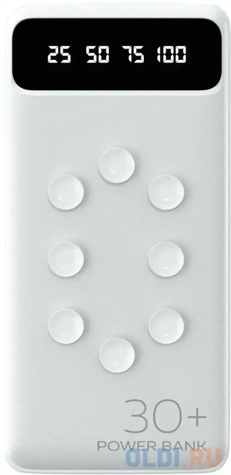 Внешний аккумулятор power bank 30000 мач more choice pb42s-30 белый, фотография 1